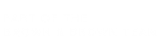 Part of the Brown & Brown Team logo white